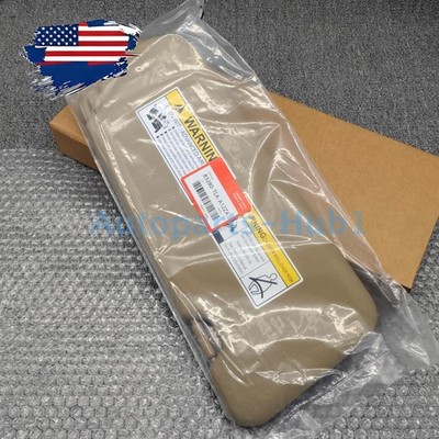 Beige Front Left Driver Side Sun Visor For 2017-22 Honda CR-V W/Mirror Light