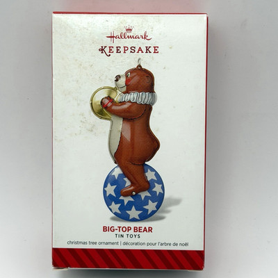 Hallmark Keepsake Ornament Big-Top Bear Tin Toys 1st In Series 2014