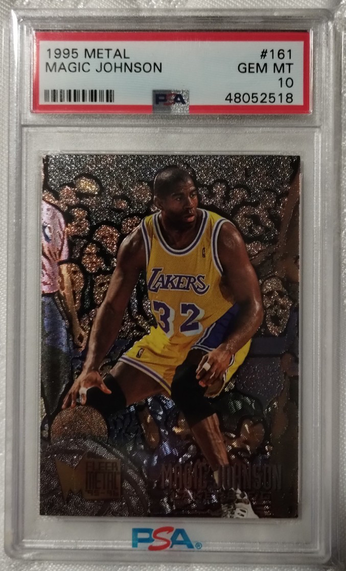 1995-96 Fleer Metal Basketball Magic Johnson #161 PSA 10 GEM MINT Lakers