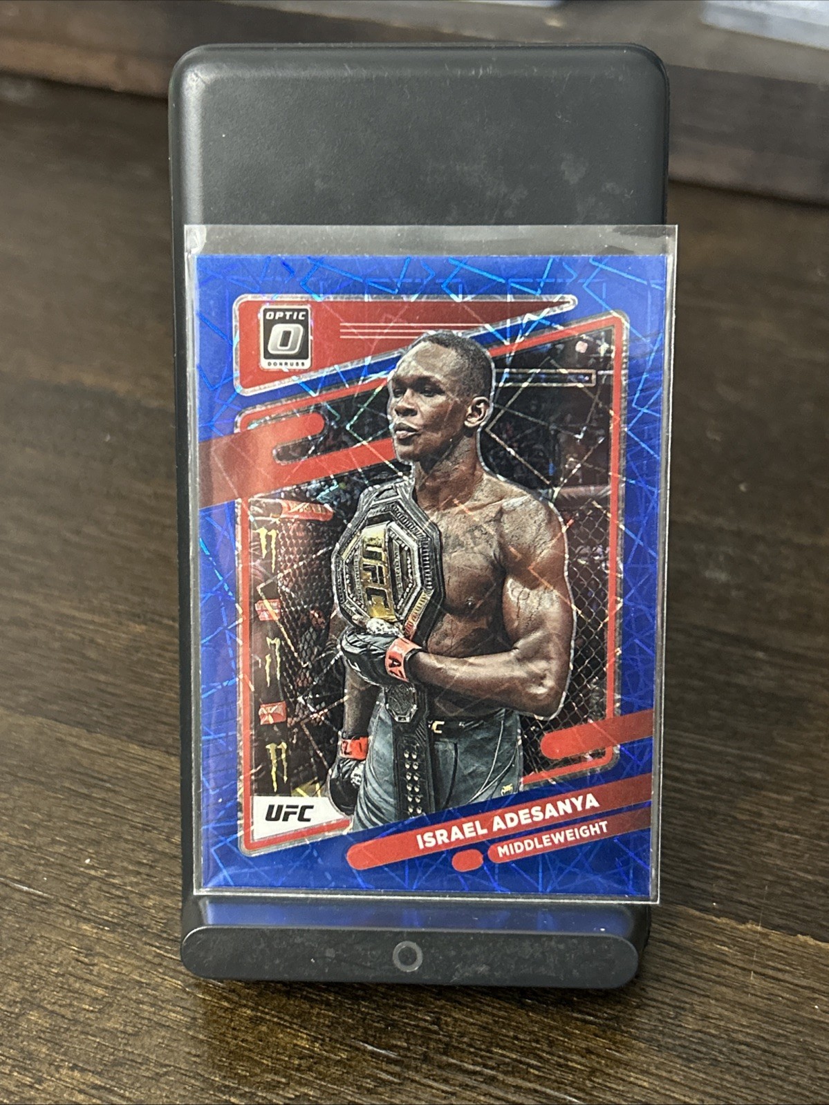 2022 Panini Donruss Optic UFC - Israel Adesanya #6 Blue Velocity Prizm
