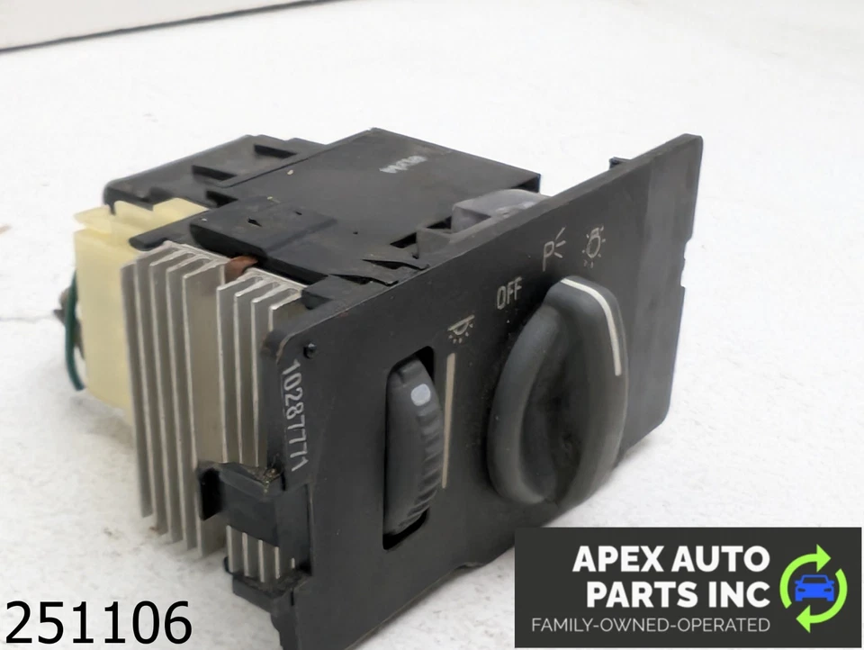 OEM 1999 Pontiac Firebird 3.8L Headlight Switch Control Lights Lamp - Изображение 3 из 4