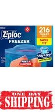 Ziploc Seal Top Quart Freezer Bags, (216 ct) Stay open Design