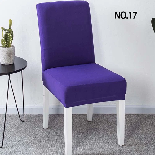 Universal Chair Cover Spandex Strech Dinner Solid Chair Wedding Party Seat Cover - Picture 40 of 40
