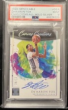 2020-21 Panini Impeccable Canvas Creations De'Aaron Fox Holo Silver /10 PSA 9