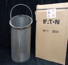EATON 316ss STRAINER BASKET (NEW) PN: 8181510240 16" #510/#5 20/#570 1/8" PERF