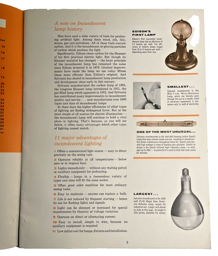 Vintage 1960s Paper Ephemera Sylvania Incandescent Lighting Salesman Guide - Picture 3 of 6