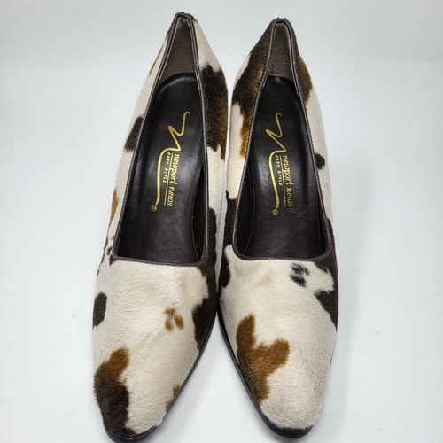 Vintage Newport News Women Size 9 1/2 B Animal Print High Heel Pumps - Picture 6 of 10