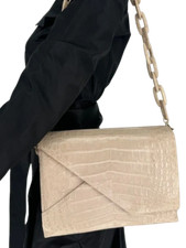 Nancy Gonzalez Origami Crocodile Chain Shoulder Bag