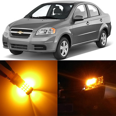 Alla Lighting Front Turn Signal Light 1157NA Amber LED Bulb for Chevy Aveo Aveo5
