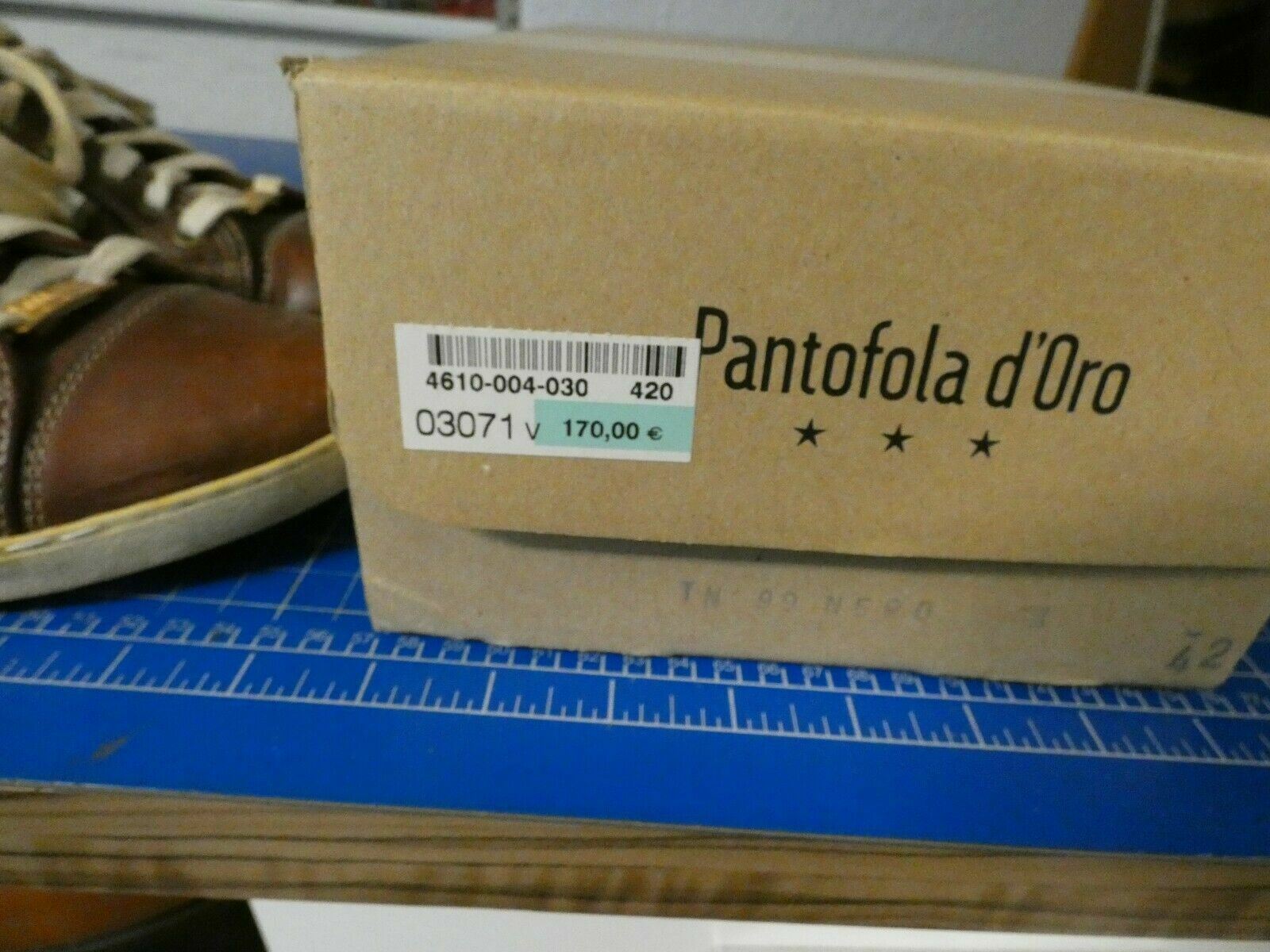 PANTOFOLA D’ORO Pantofola d'Oro pelle marrone 42 indossata in scatola n. 514