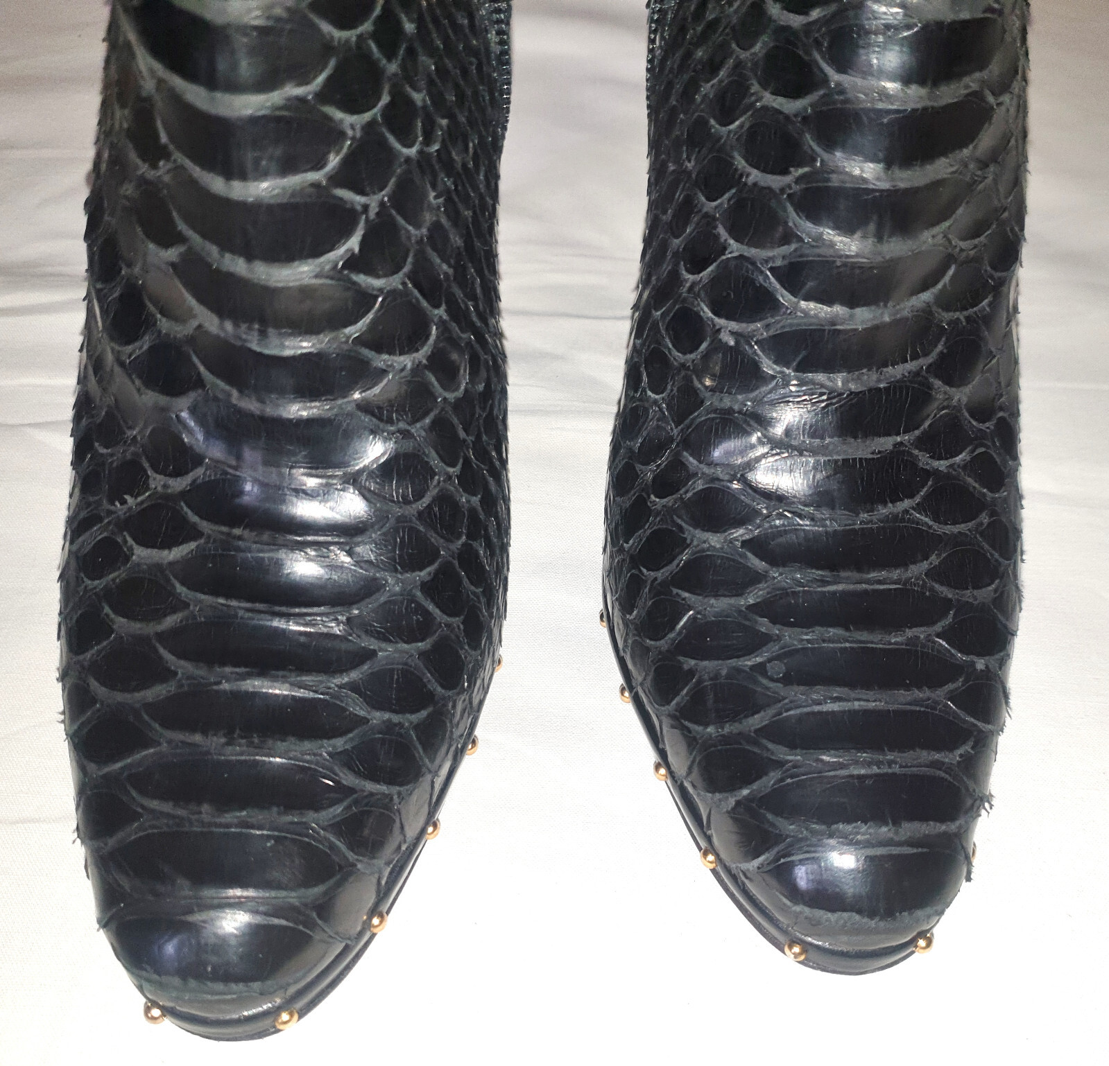 GUCCI ~ Tom Ford era RARE Real ANACONDA ankle boots ~US:7.5 ; EU:37.5 *AUTHENTIC image 6