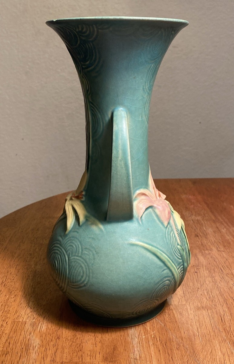 Roseville Pottery Zephyr Lily Vase Blue/Green 137-10 | eBay