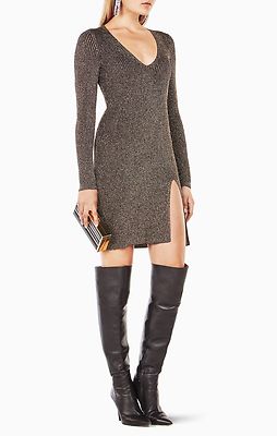 bcbg metallic maxi dress Bcbgmaxazria Womens Striped Metallic Cocktail Dress Black M