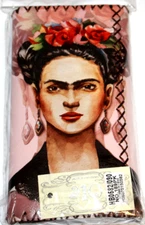 Frida Kahlo Portrait Parallax 2 Faux Leather Wallet Purse Zipper Keyring