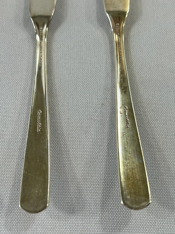 Gorham Camellia Plata de Ley 4 Esparcidores de Mantequilla - Sin Monogramas - De Colección 1941 - 1 Foto 3 de 4