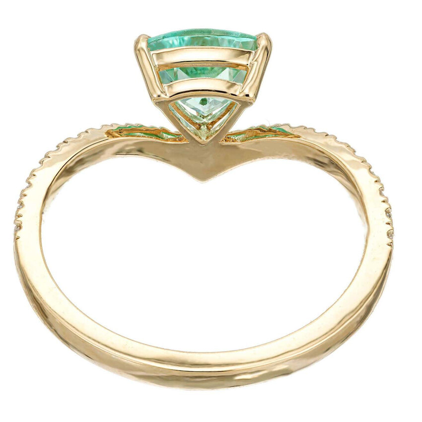 Diamant Naturel 0,070 Ct Jaune Intense - Coupe Princesse Brillant - Cadeau Exceptionnel