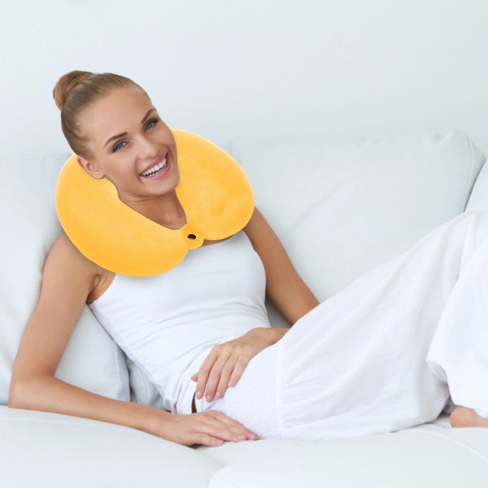 Memory Foam Travel Pillow for Neck Support in Car Home or Office