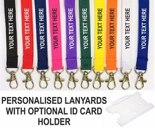 Personalised Custom Printed Lanyards Event Id Pass Badge Neck Strap Tag Holder 