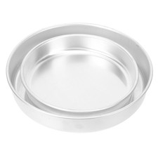 2Pcs Round Baking Pan Turkish Tray Oven Round Aluminum Thick Plate Cake Pan New
