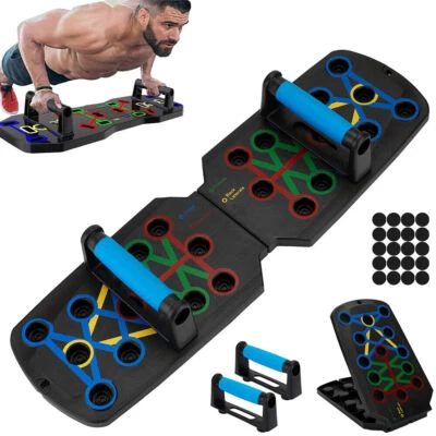 Cretee 12 in 1 opvouwbaar push-up rek board met handgreep voor