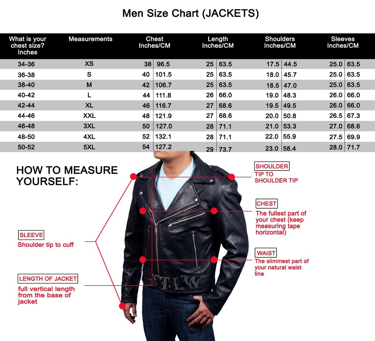 New Men Leather Biker Motorcycle Genuine Leather Black Jacket XS