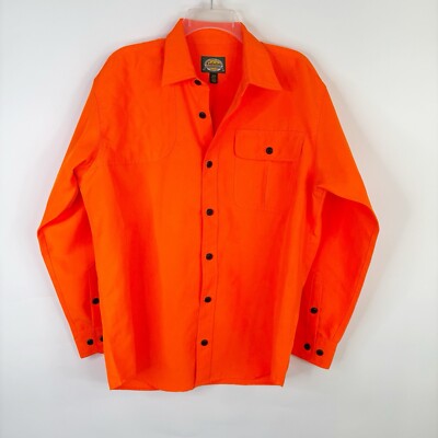 Button Down Blaze Orange Hunting Shirt Cabela's Men's Shirt Medium