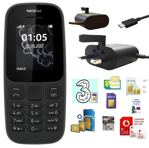 Nokia 105 Unlocked (2019 Edition) DUAL Mobile Black Colour with FREE 1 x SIMS - 第 8/8 張圖片