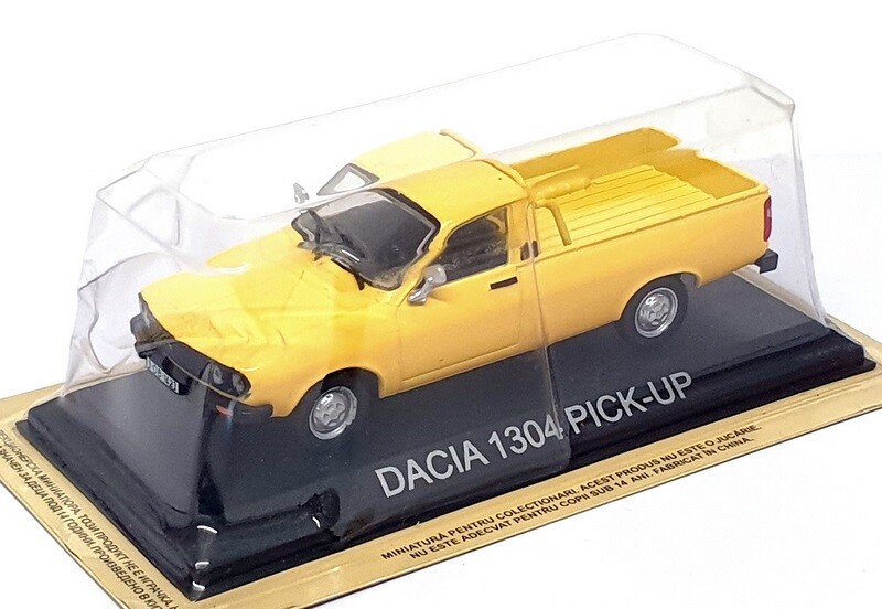 Altaya 1/43 Dacia 1304 Pick-Up Truck Diecast Model in Yellow