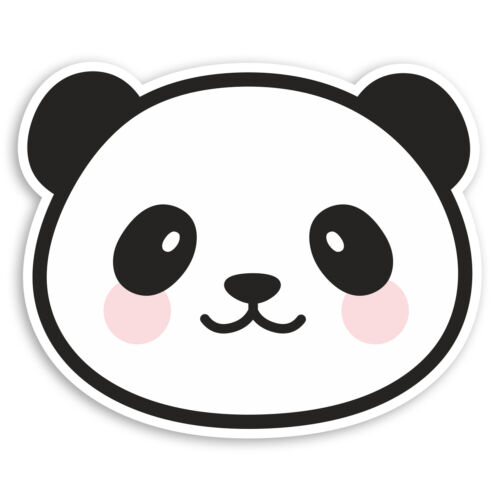2 x 10cm Cute Panda Face Vinyl Stickers - Cartoon Funny Laptop Sticker  #30916 7626014827032 | eBay
