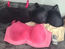 Dominique 40G Zoe Max Pro Support Sports Bra Syrokan Bras pink #94793 UW Lot 4 