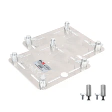 Pro X Pack of Two 12" Aluminum Base Plates w/ Speaker Stud Mounts F34 Trussing