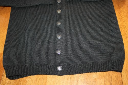 Vintage L'Alpina Beconta Italy Gray Mens M? Wool Cardigan Fair Isle Ski Sweater - Picture 6 of 11