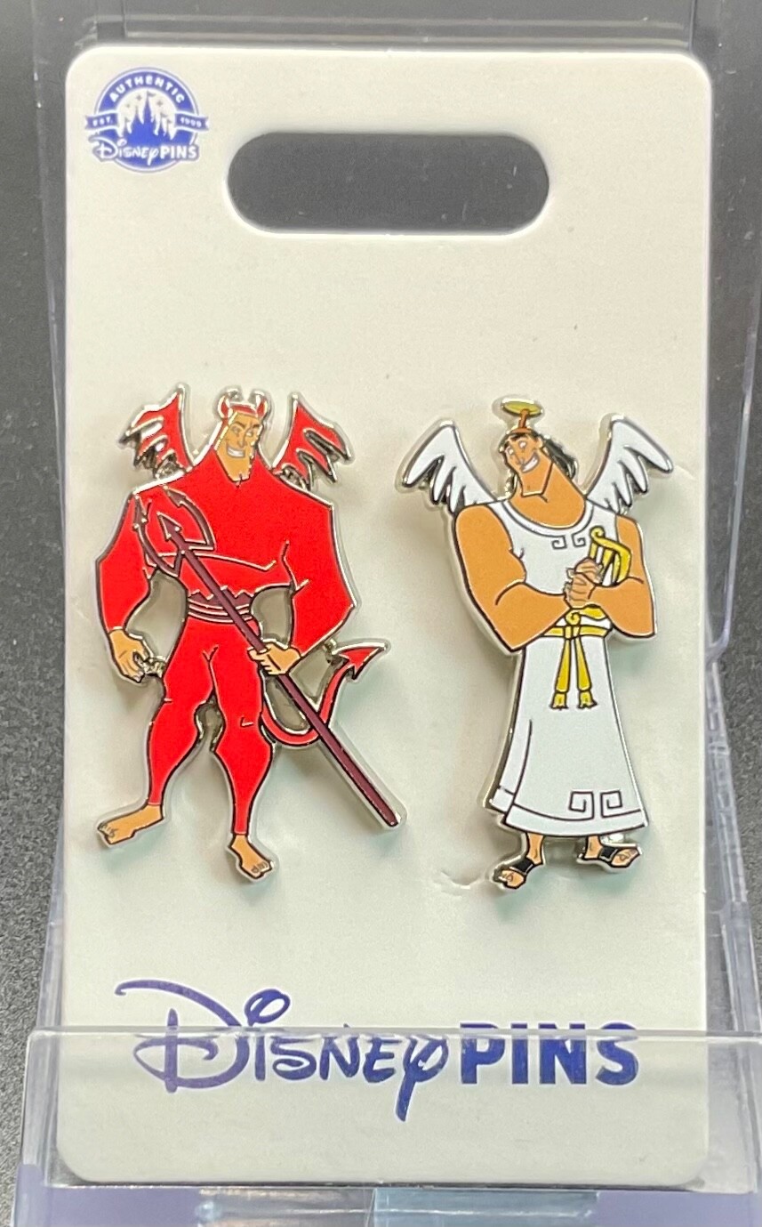 Disney 2024 Emperor's New Groove Kronk Angel Devil Pin Set