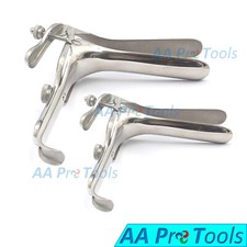 Set of 2 Size LARGE-MEDIUM Pederson Vaginal Speculums Ob/Gyne Instruments