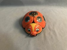 Vintage t.n Jitter Bug Wind Up Toy Lady Beetle Japan - WORKS