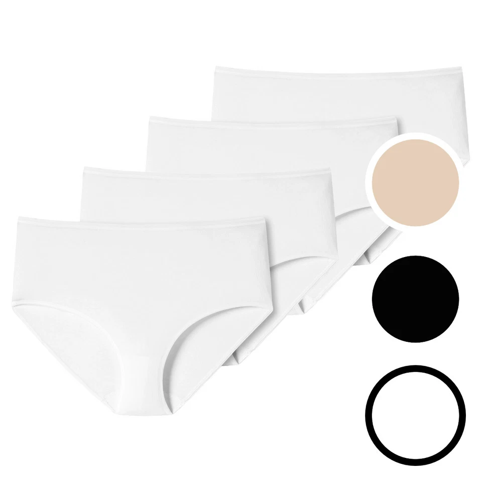 4er Pack - Schiesser - 95/5 Organic - Damen - Midi-Slip - Unterhose - Baumwolle