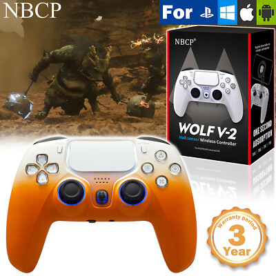 Hall Effect Wireless Gamepad 6-axis Gyroscope Dual Vibration For PS4 PS3 PC IOS