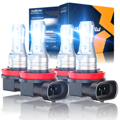 AUIMSOCO H11 LED Headlight Bulbs Kit 6000K White 4000 Lumens For Car Headlights Fog Lights