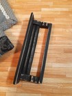 Bedroom Grey Black BED 4 Pillows Quilt & RACK/SHELF Hand Crafted Dollhouse  1/12 — photo 9