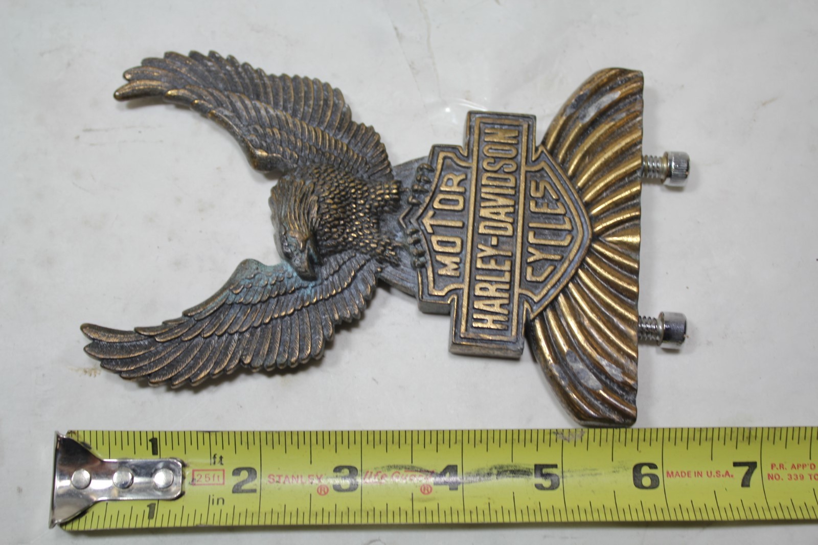 Harley Eagle Bar & Shield sissy bar insert medallion FXR FXLR FXRT FXRP ...