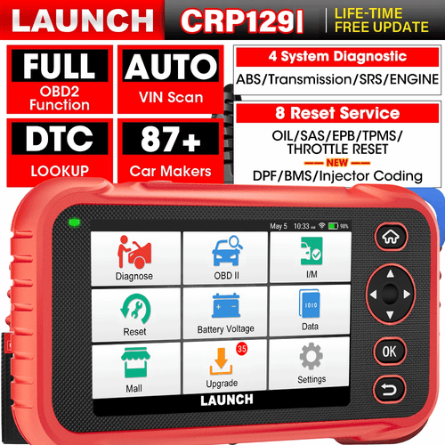 LAUNCH X431 CRP129i Car OBD2 Scanner ABS SRS Engine Diagnostic Tool TPMS EPB SAS - Picture 1 of 13