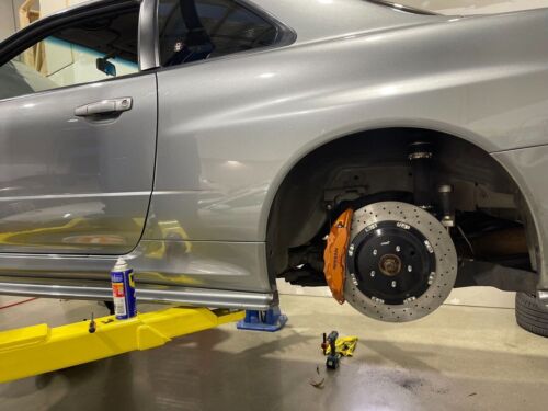 R35 GTR brake kit to suit Skyline R32 R33 R34 - Cross Drilled Discs - Picture 17 of 22
