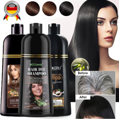 Verdunkelung Schwarzes Shampoo Haar Färben Black Hair Dye Haarfarbe Färbemittel