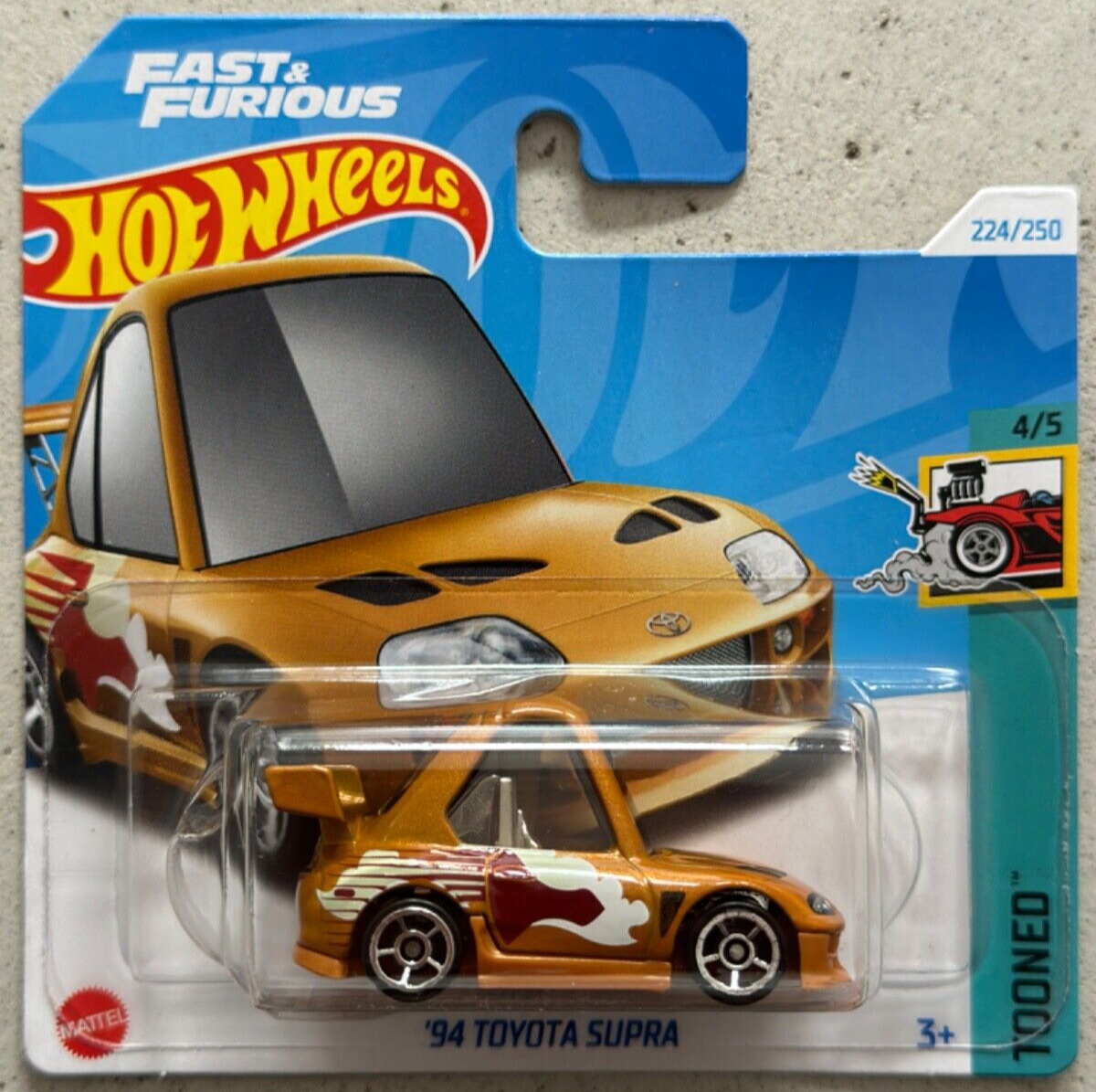 2024 Hot Wheels Fast & Furious 94 TOYOTA SUPRA Tooned Short Card