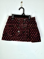 Gap Brown And Pink Polkadot Corduroy Pleated Short Skirt Little Girl Small