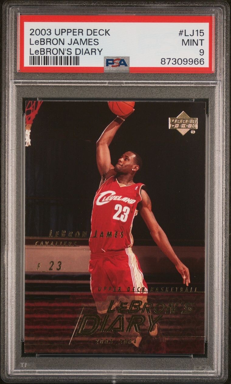 LeBron James 2003-04 Upper Deck #LJ15 LeBron's Diary PSA 9 (Mint)