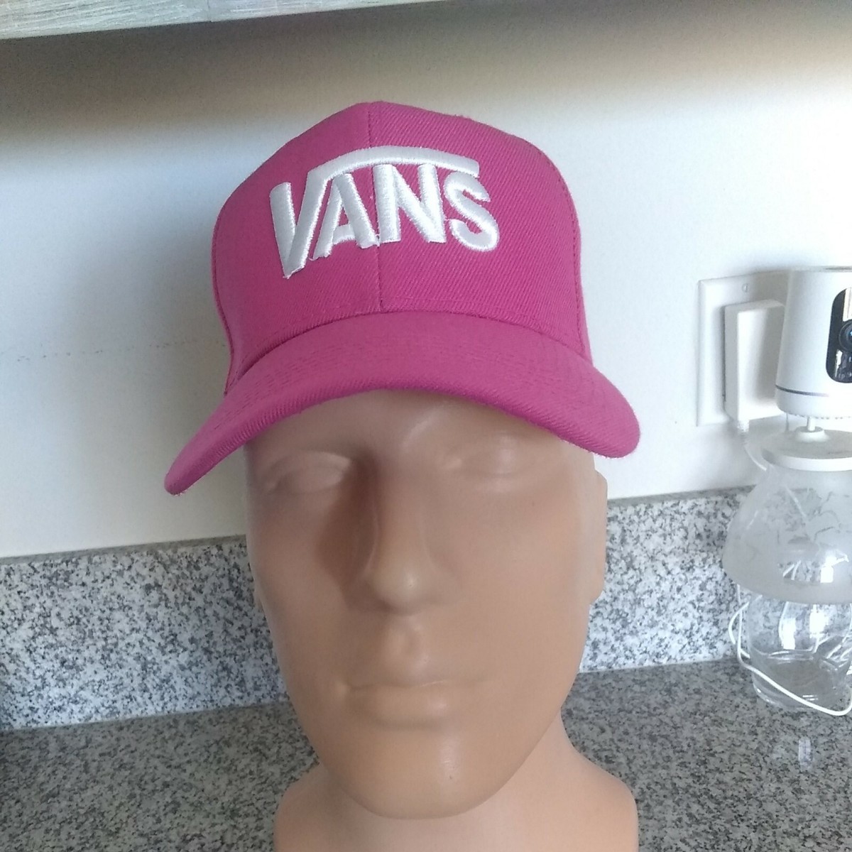 Vans Off The Wall Unisex Snapback Hat Cap Pink/White UK