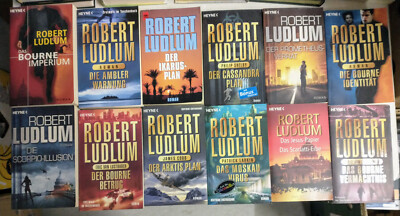 Robert Ludlum Bücherpaket Sammlung Konvolut 12 Bücher, Die Bourne Identität u.a.