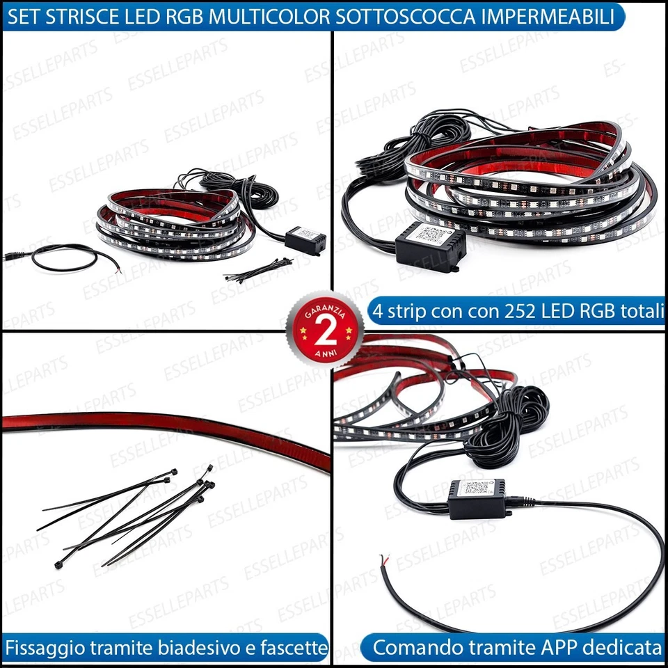 KIT LED SOTTOSCOCCA MULTICOLORE PER LEXUS ES WIRELESS NEON - Immagine 2 di 4