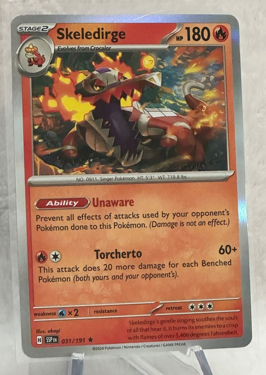 Pokemon Card Skeledirge 31/191 Rare Holo Surging Sparks | eBay